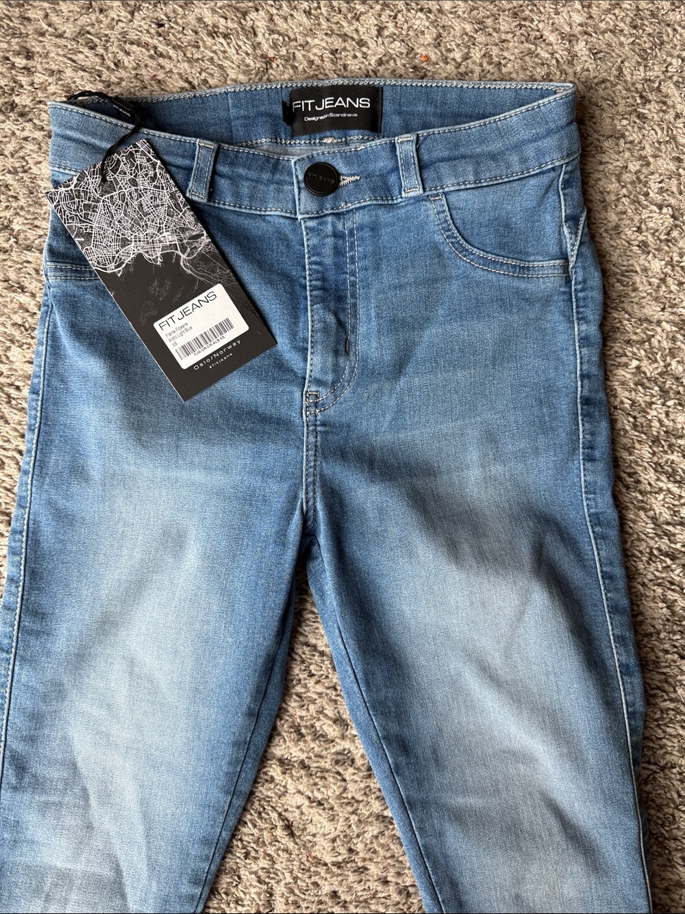 FIT JEANS Women's Light Blue Skinny Jeans - Stretch Denim
